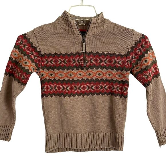 Eddie Bauer Kid's Fair Isle Cotton Sweater, Size Small - Picture 1 of 6